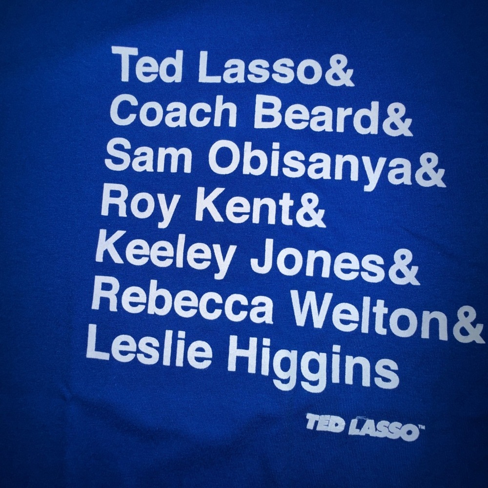 Jerry Leigh Ted Lasso T-Shirt Men XXL NEW Character List Blue